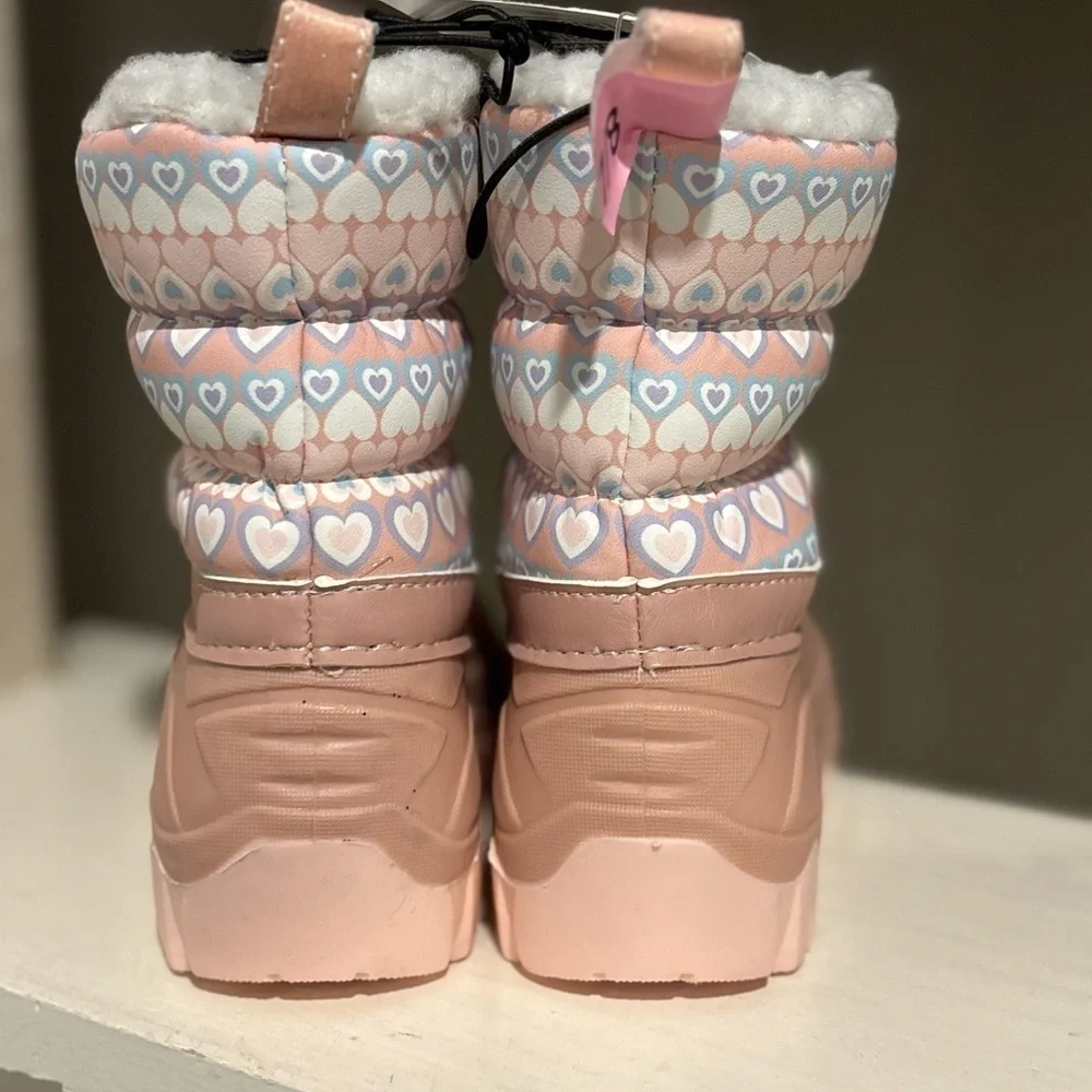 Member's Mark Girl's Pull On Insulated Snow Rain Winter Boots Kids Size 7/8